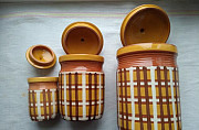 Посуда глиняная - банки для сыпучих продуктов Псков