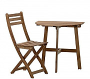 Стол + складной стул для лоджии и сада Барнаул
