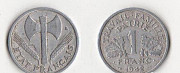 Монета 1 франк 1942 года - Франция Новокузнецк