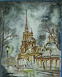 Осенний Петербург. Картина акварелью Санкт-Петербург