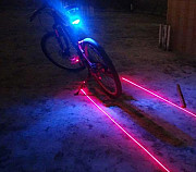 Задний велосипедный фонарь с лазером Тольятти