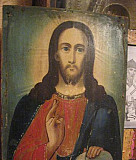 Икона старая Иисус Христос Пролетарск