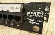 Коммутационная патч-панель AMP, 19", 1HU, 24xRJ45 Челябинск