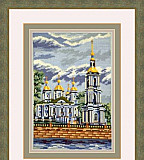 Картина вышитая крестом "Собор" Санкт-Петербург