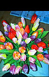Тюльпаны свежесрезанные крупные на 8 марта Новосибирск