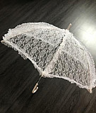 Зонтик белый свадебный кружевной Магадан