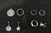 Сребряные украшения серьги кольца пирсинг Москва