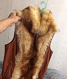 Меховая(натуралка) жилетка-лиса,кожа Уфа