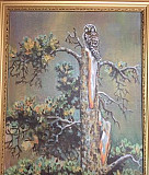 Картина масло Сова на дереве Москва