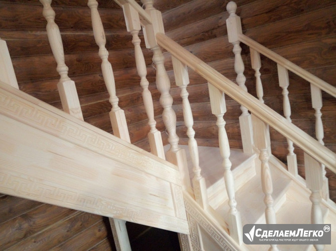 деревянная лестница из сосны Иваново - изображение 1