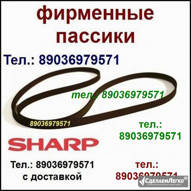 Фирменный пассик для Sharp VZ-1500 пассик Sharp VZ1500 ремень головка игла иголка Sharp VZ 1500 Шарп Москва - изображение 1