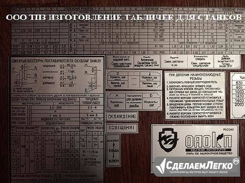 Шильдики ( таблички скоростей и подач ) для станков 16к20,1к62д, 1м63, 1м65 Краснодар - изображение 1