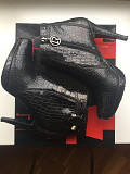 Ботинки left&right италия 39 размер кожа черные платформа каблук 10 ботильоны женские внутри кожаные Москва