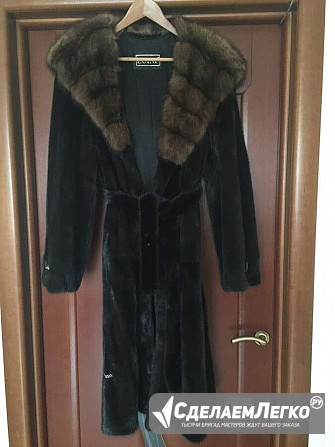 Шуба норка новая luini royal mink supreme quality ranched греция капюшон соболь размер 46 44 m s/m д Москва - изображение 1