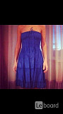 Сарафан новый 44 46 м размер синий клеш летний платье на море отдых пляж ткань полиэстер туника одеж Москва