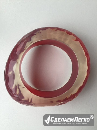 Браслет новый miss sixty красный прозрачный пластик широкий круглый бижутерия вишневый размер средни Москва - изображение 1