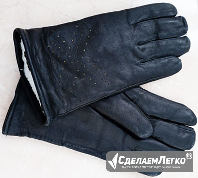 Перчатки мужские кожаные зимние Москва - изображение 1