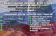 Водительские права / Помощь в получении прав Москва