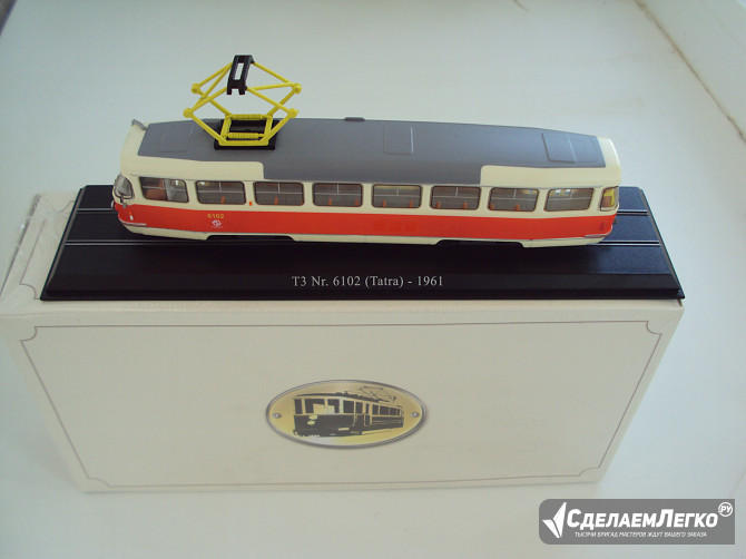 Трамвай Татра Т3(красный) 1961 г Липецк - изображение 1