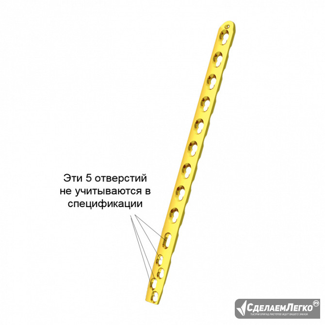 3.5/5.0 мм Блокированная комбинированная пластина с ограниченным контактом Москва - изображение 1