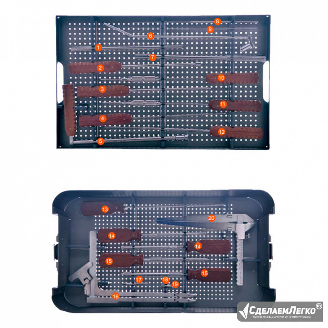 A39000 Комплект инструментов для установки тораколюмбальной пластины Москва - изображение 1
