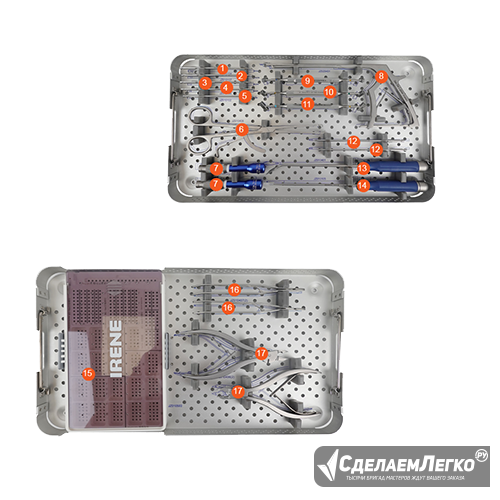 JZ010000 набор инструментов для задней шейной ламинопластики Москва - изображение 1