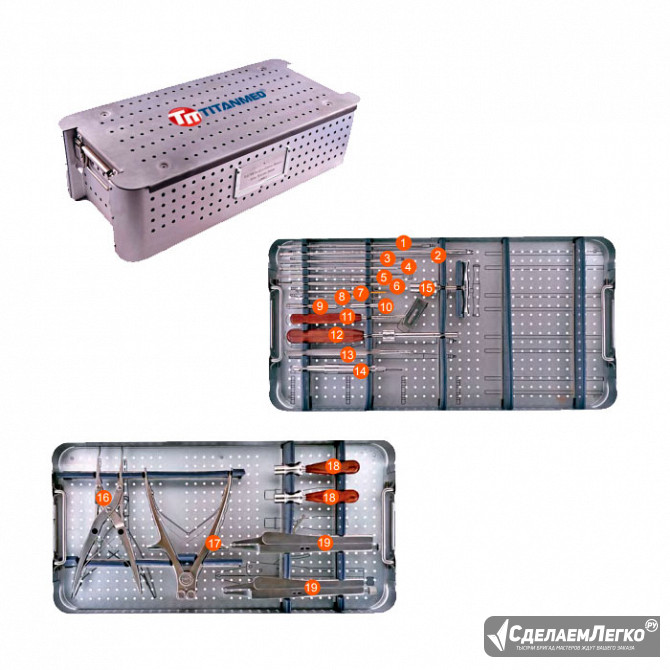 A13000 PLATINUM™ 3.5mm Комплект инструментов для установки окципито-цервико-торакальной системы Москва - изображение 1