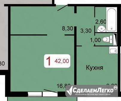 1-к квартира, 42 м², 7/10 эт. Красноярск - изображение 1