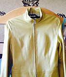 Куртка кожаная (натуральная) лимонного цвета Сочи