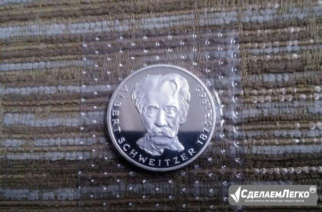 5 марок фрг, "Альберт Швейцер", серебро, пруф Новокузнецк - изображение 1