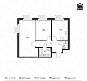 2-к квартира, 64 м², 5/25 эт. Москва