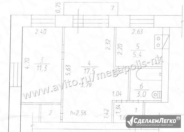 2-к квартира, 40 м², 3/4 эт. Калтан - изображение 1