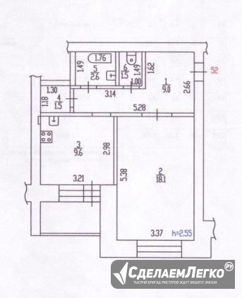 1-к квартира, 44.1 м², 4/6 эт. Барнаул - изображение 1