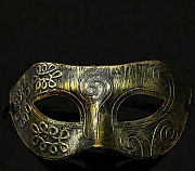 Карнавальная маска мужская под золото Новокузнецк