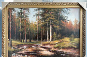 Картина-масло-холст.Сосновый бор.(пейзаж) Санкт-Петербург