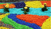 Щебень цветной, декоративный разноцветный ландшафт Омск
