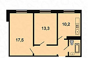 2-к квартира, 51.1 м², 3/3 эт. Москва