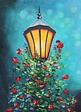«Фонарь в цветах», картина маслом Краснодар