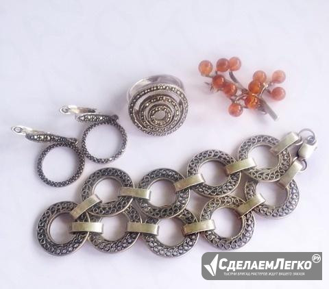Браслет кольцо серьги брошь серебро 925 Санкт-Петербург - изображение 1
