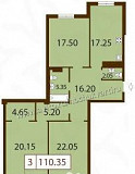 3-к квартира, 110.4 м², 4/9 эт. Санкт-Петербург