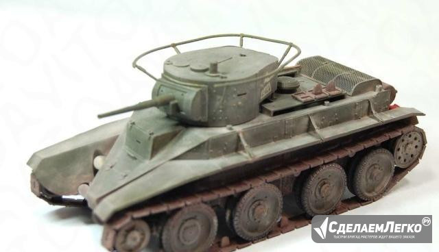 Собранная покрашенная модель танка бт-5 Москва - изображение 1