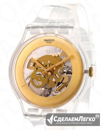 Часы Swatch прозрачные с золотом Санкт-Петербург - изображение 1