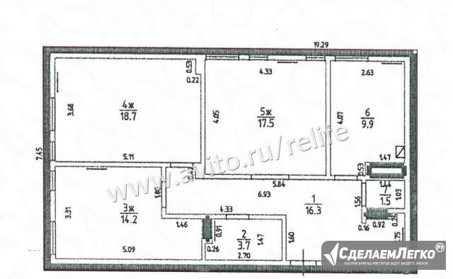 3-к квартира, 81.8 м², 1/8 эт. Калининград - изображение 1