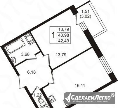 > 9-к квартира, 42.5 м², 20/24 эт. Санкт-Петербург - изображение 1