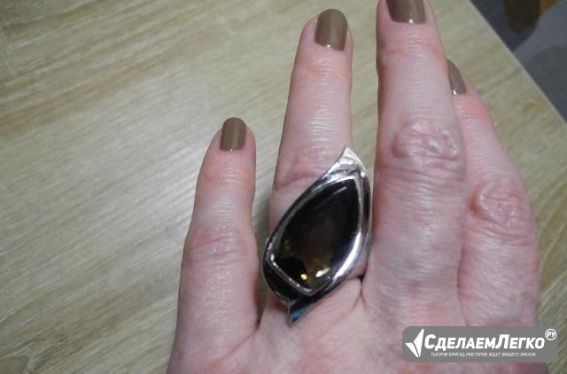 Кольцо серебрянное фирмы elle с раухтопазом Москва - изображение 1