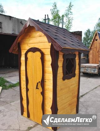 Деревянный туалет для дачи Клин - изображение 1