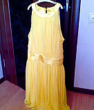 Легкое шифоновое жёлтое платье Люберцы