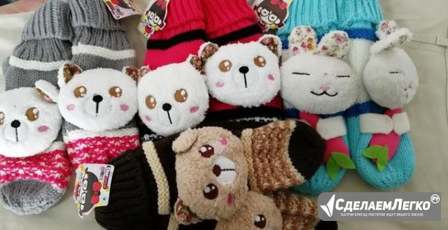 Продам рукавицы на веревочке розовые и красные Хабаровск - изображение 1