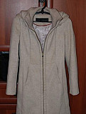 Пальто светло-бежевое zara basic Москва