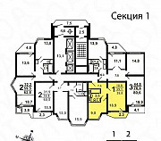 1-к квартира, 39.4 м², 10/25 эт. Москва